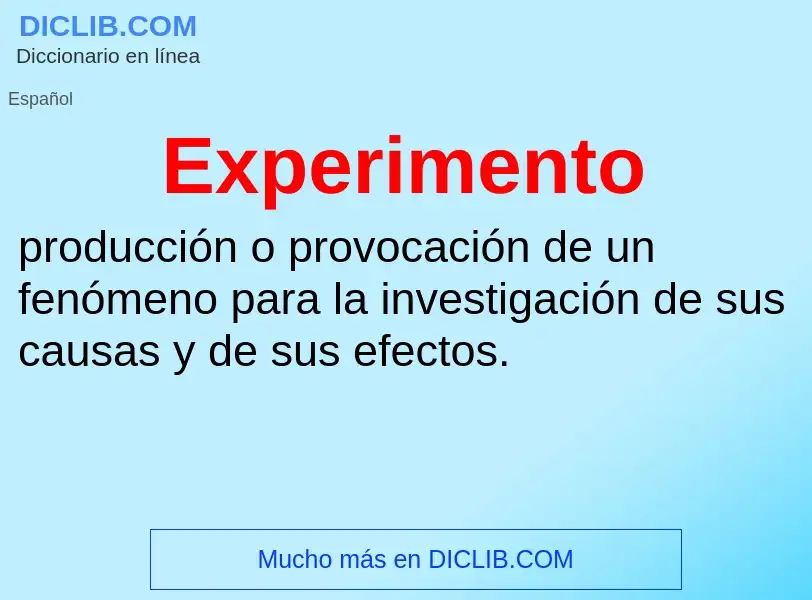 What is Experimento - definition