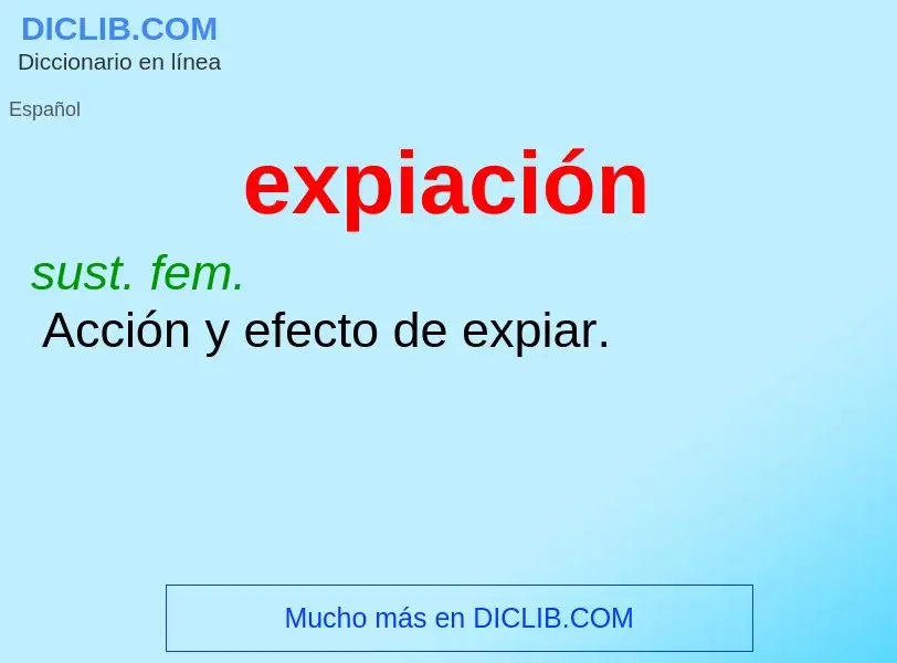 What is expiación - meaning and definition