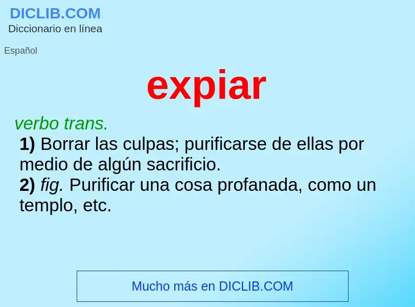 What is expiar - meaning and definition