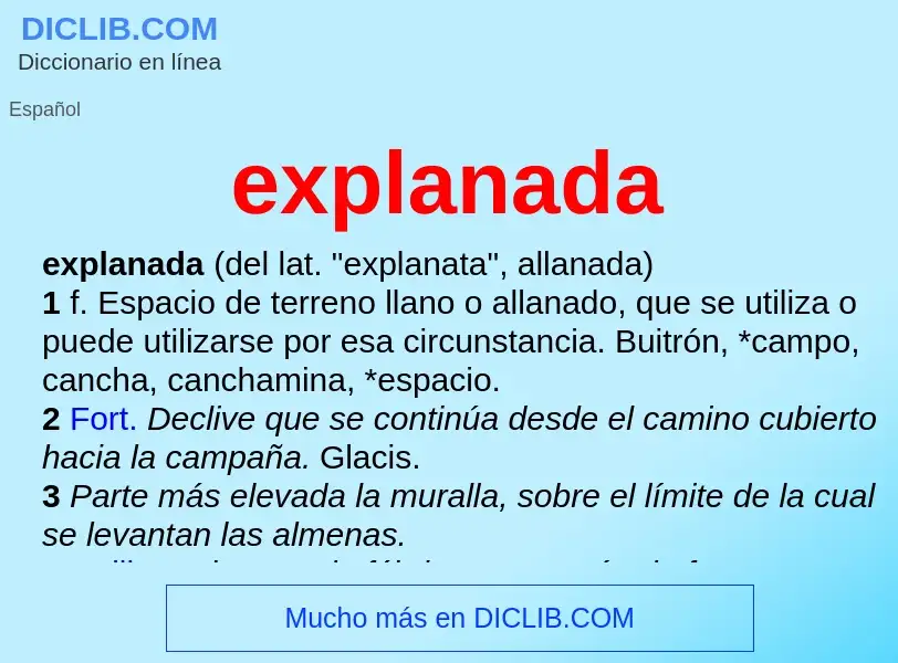 Wat is explanada - definition