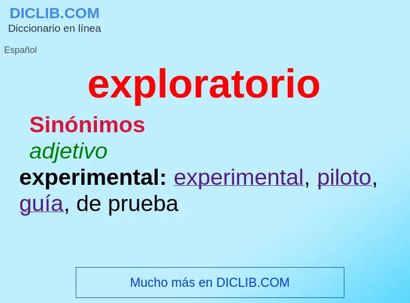 Was ist exploratorio - Definition