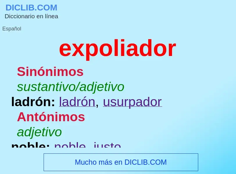 What is expoliador - definition