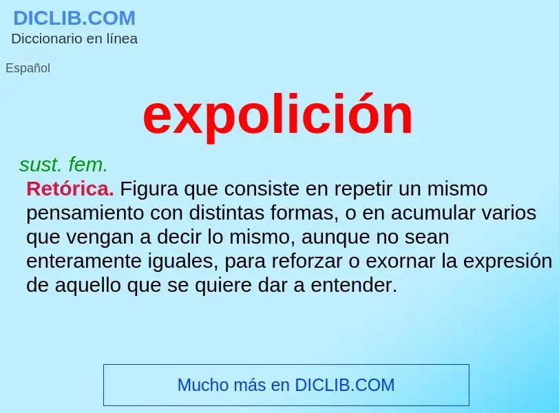 What is expolición - definition