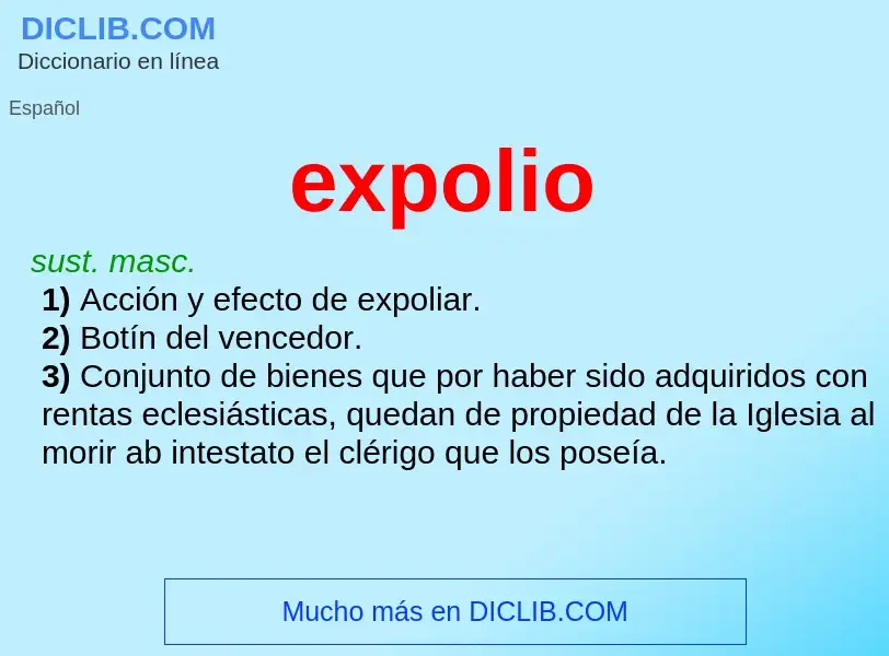 What is expolio - meaning and definition