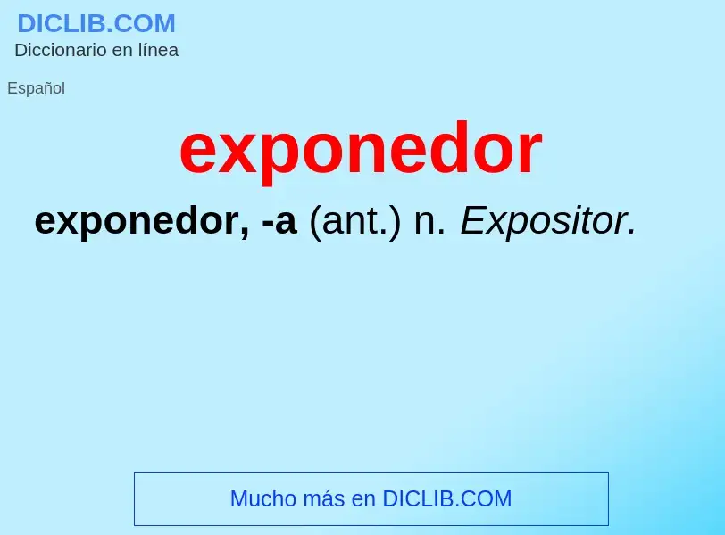 Che cos'è exponedor - definizione