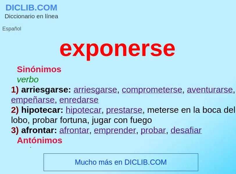 Wat is exponerse - definition