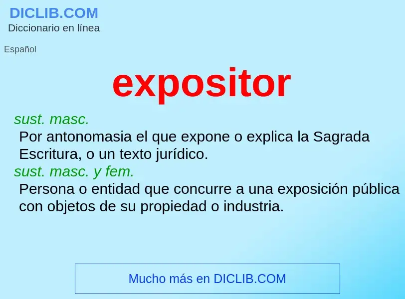 What is expositor - meaning and definition