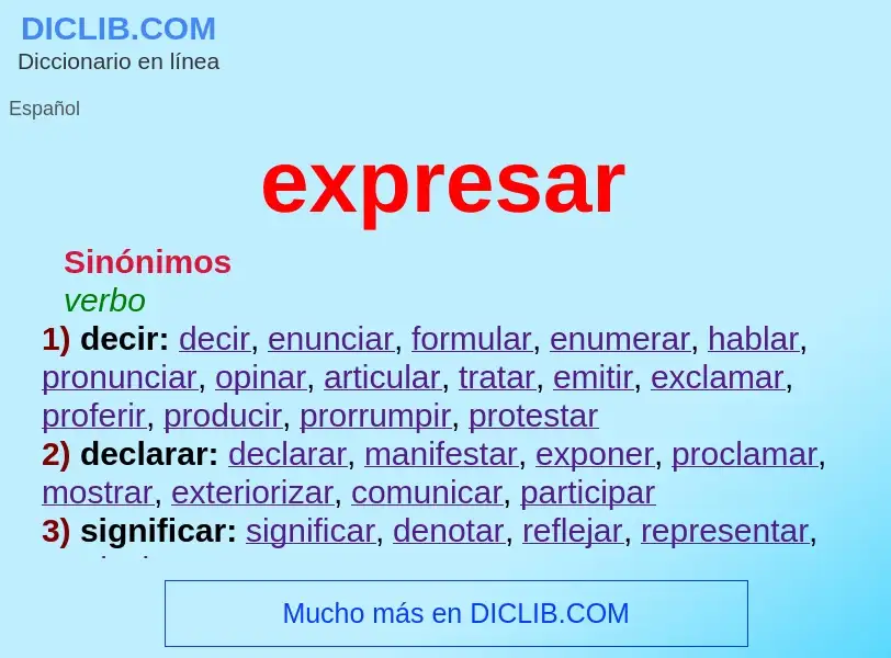 What is expresar - definition