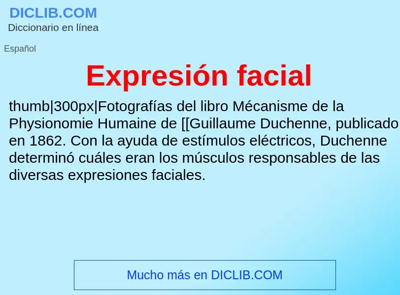 Что такое Expresión facial - определение