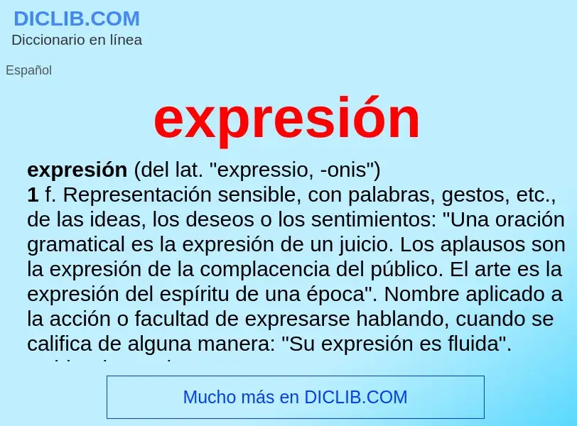 O que é expresión - definição, significado, conceito