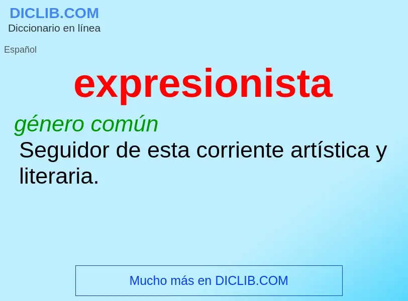 What is expresionista - definition