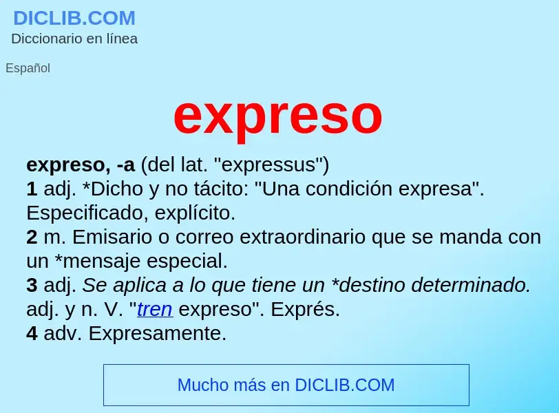 O que é expreso - definição, significado, conceito