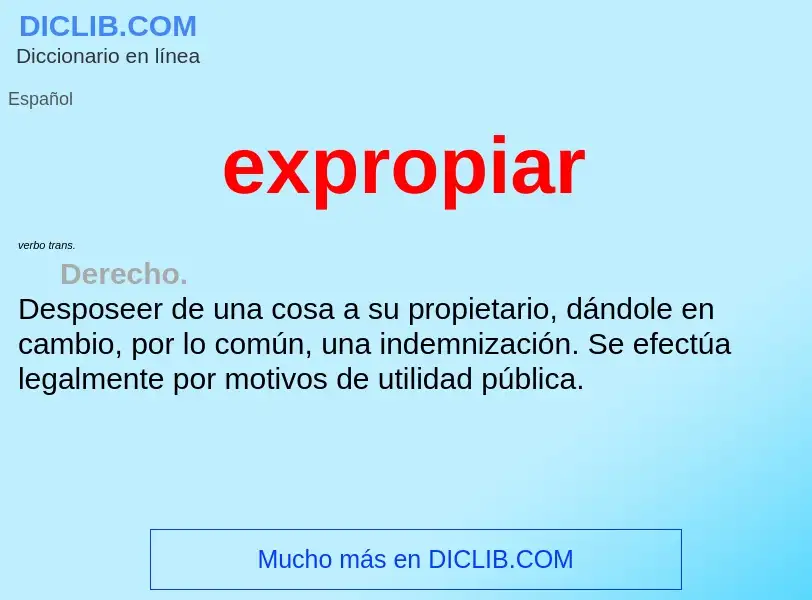 What is expropiar - definition