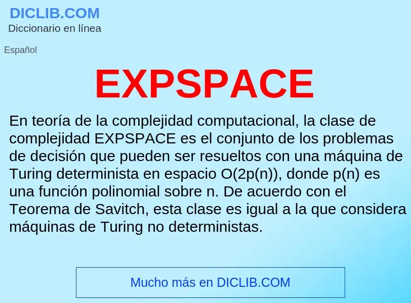 Что такое EXPSPACE - определение