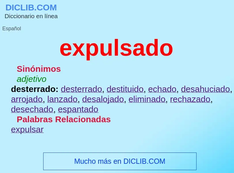 What is expulsado - meaning and definition