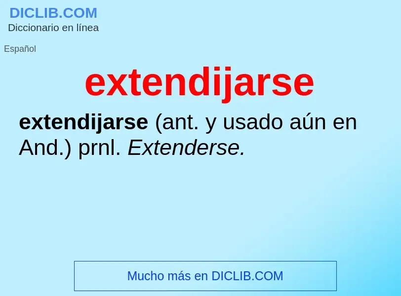 Wat is extendijarse - definition