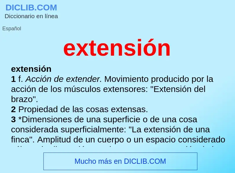 Что такое extensión - определение