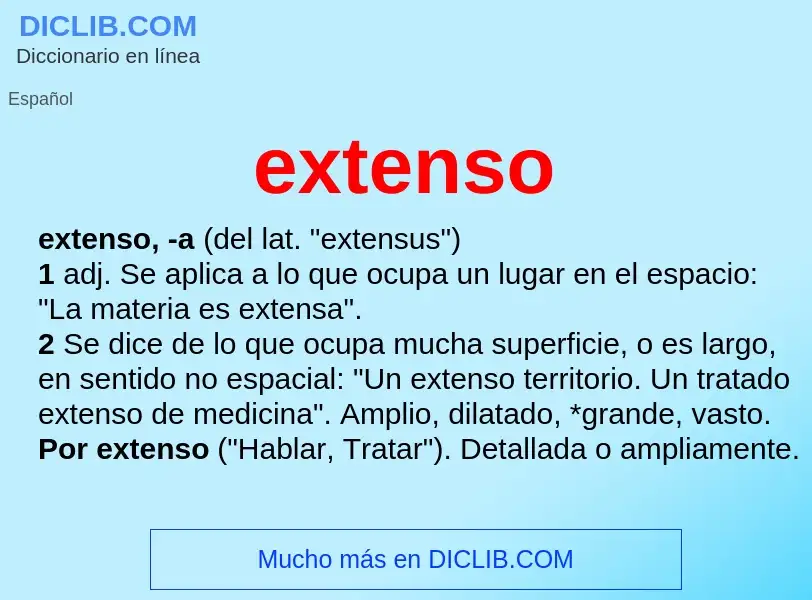 O que é extenso - definição, significado, conceito