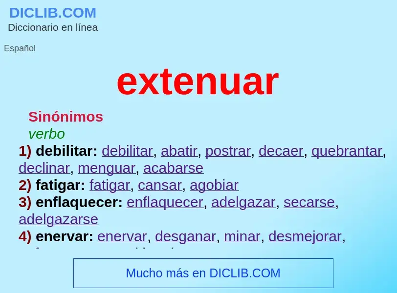 Wat is extenuar - definition