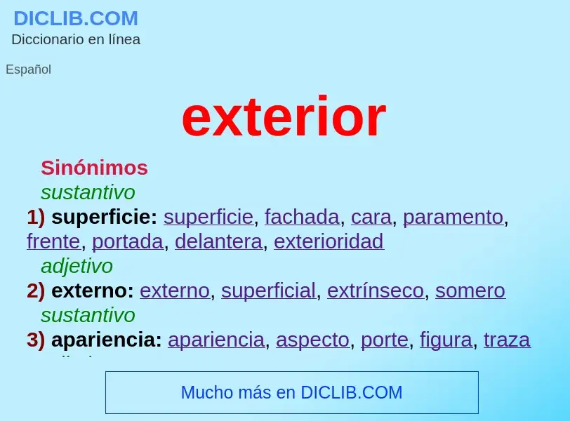 What is exterior - definition