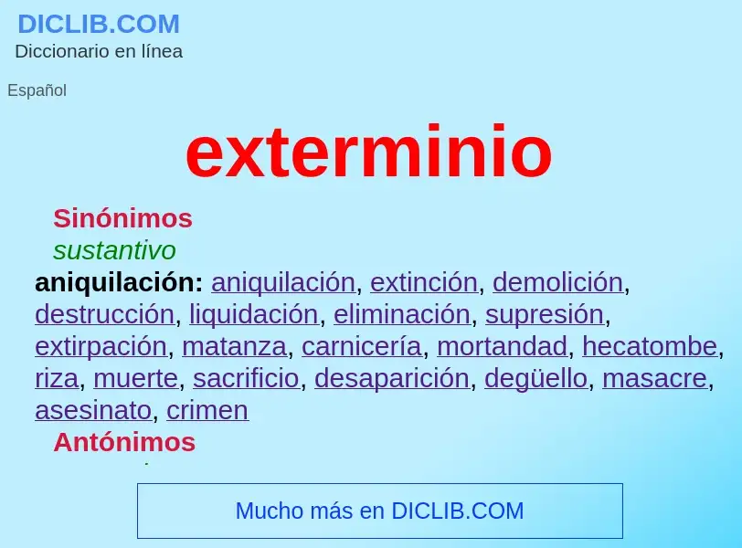 What is exterminio - definition