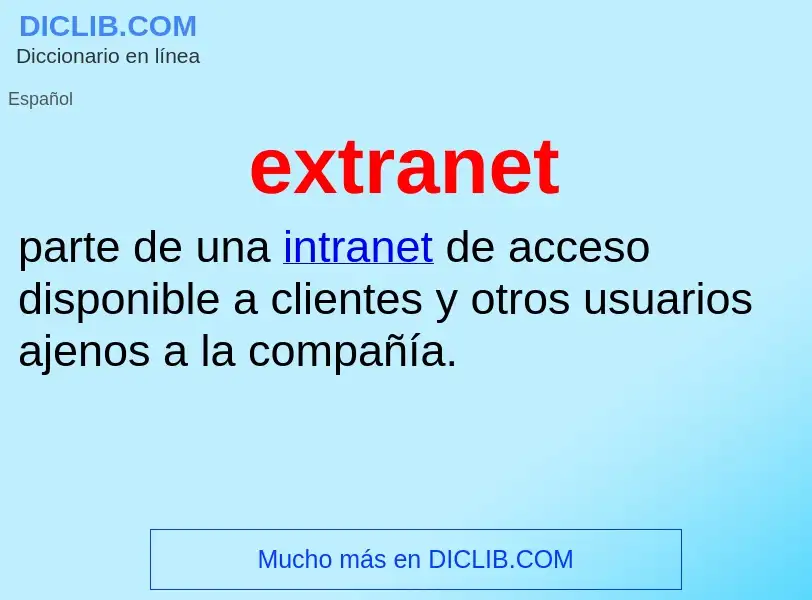 What is extranet - definition