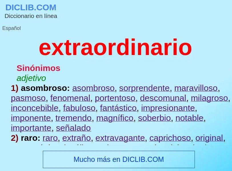 Was ist extraordinario - Definition