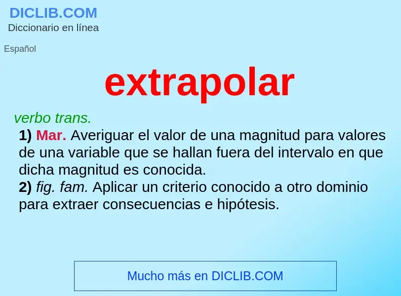 Wat is extrapolar - definition