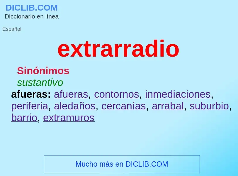 Wat is extrarradio - definition