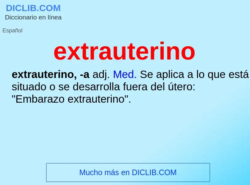 What is extrauterino - definition