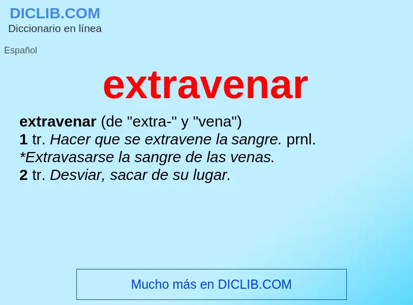 Wat is extravenar - definition