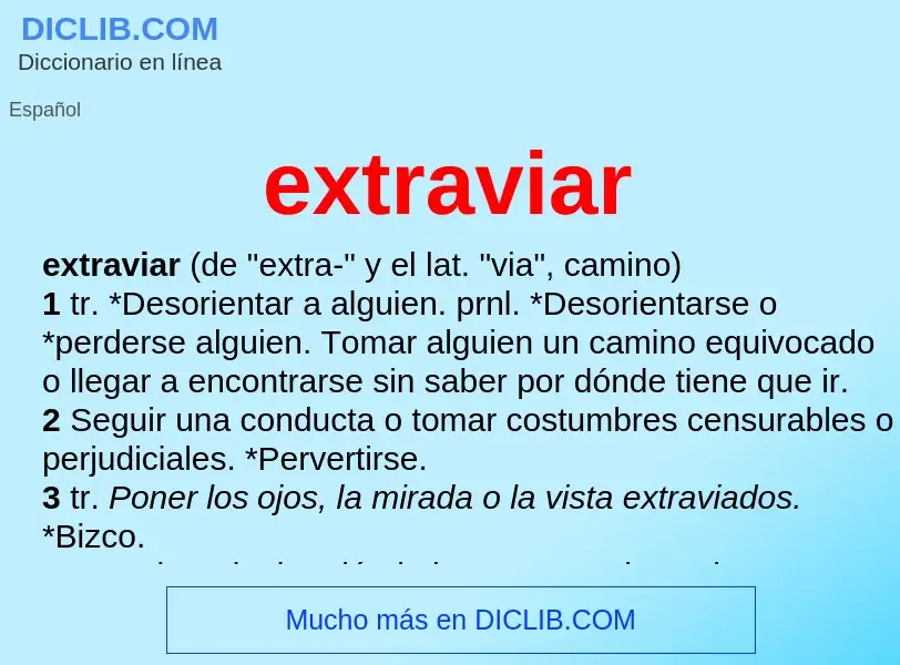 Was ist extraviar - Definition