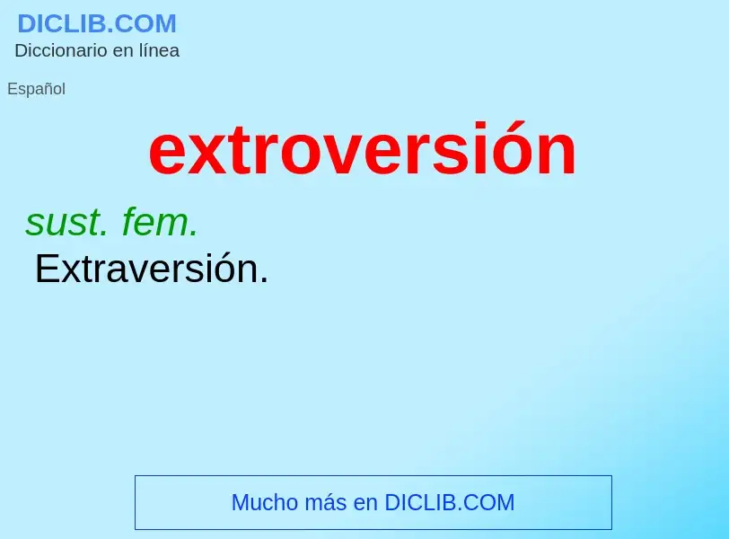 Wat is extroversión - definition