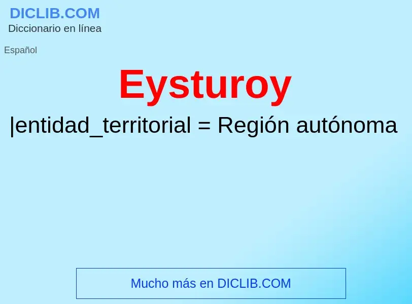 ¿Qué es Eysturoy? - significado y definición