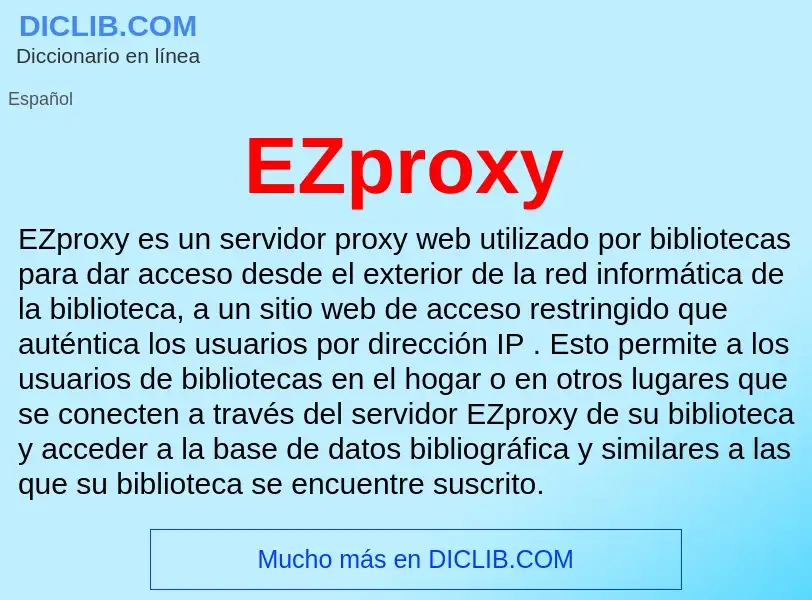 Что такое EZproxy - определение