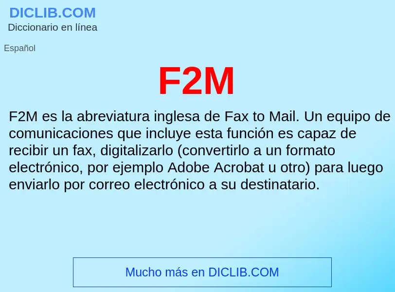 O que é F2M - definição, significado, conceito