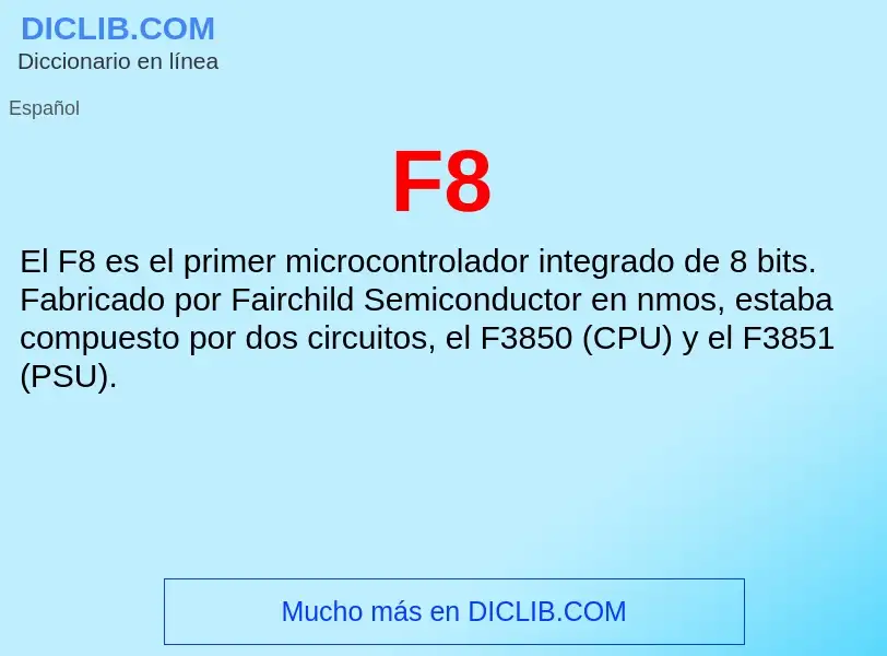 O que é F8 - definição, significado, conceito