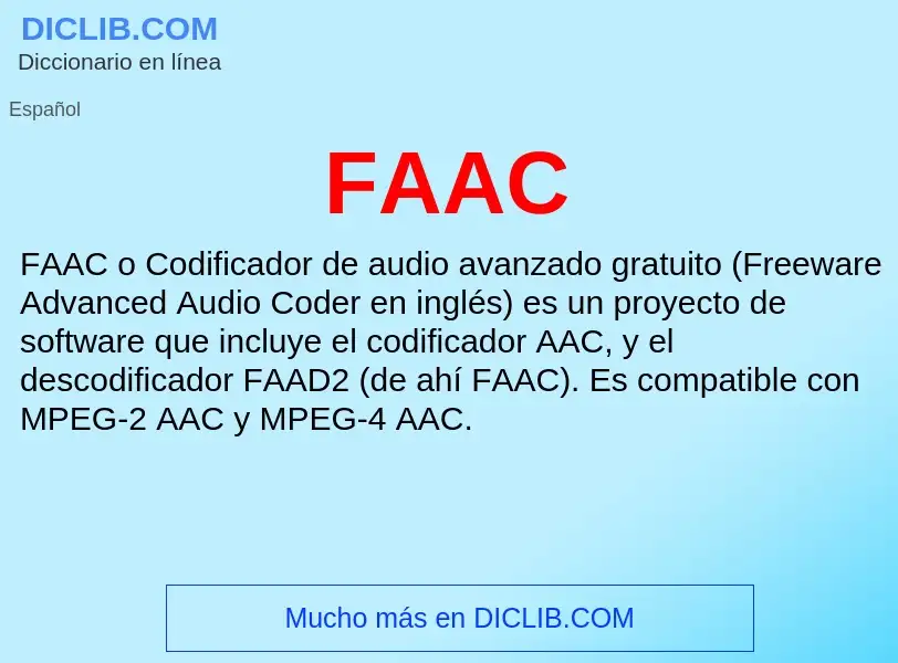 O que é FAAC - definição, significado, conceito