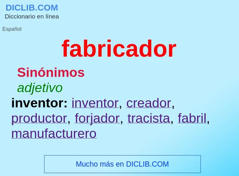 Wat is fabricador - definition