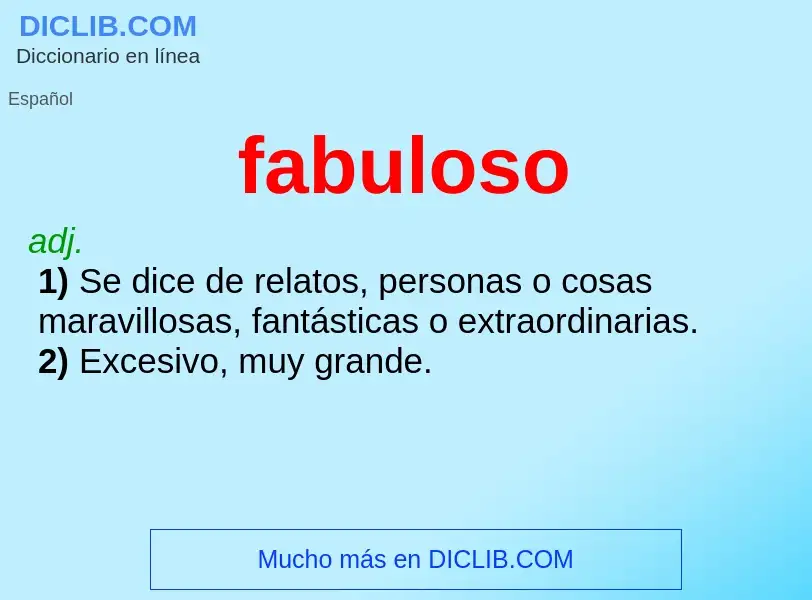 What is fabuloso - definition