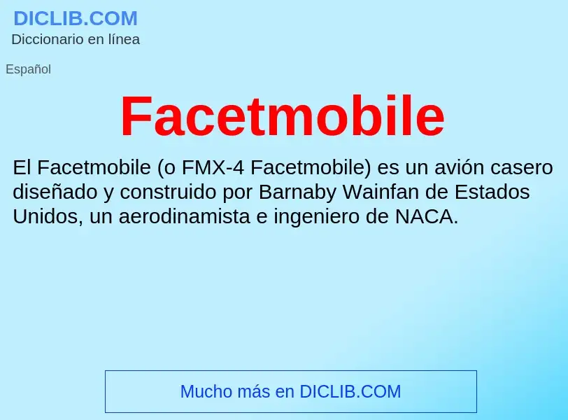 Che cos'è Facetmobile - definizione