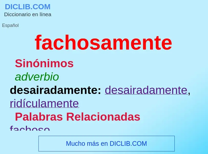 Wat is fachosamente - definition