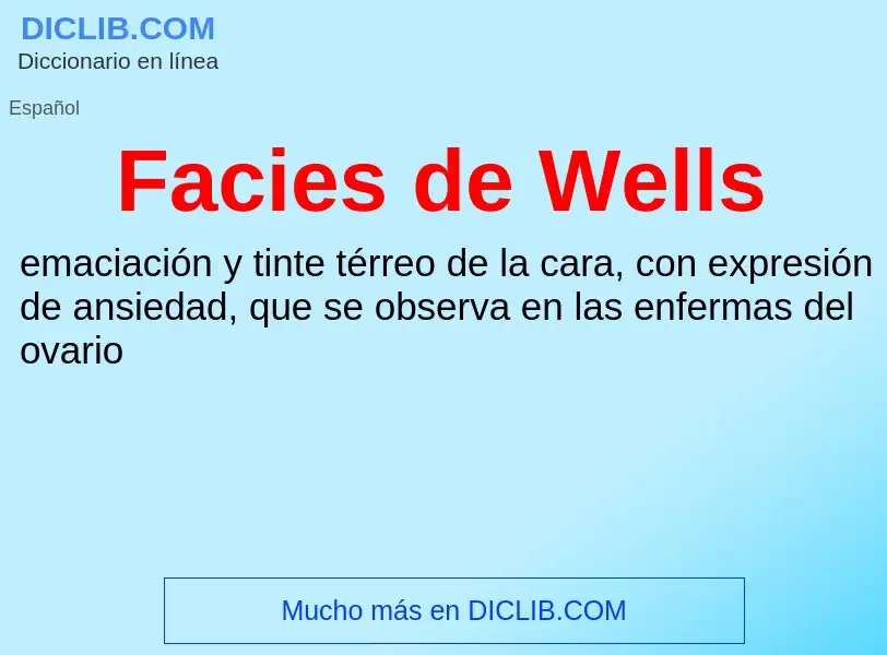 Che cos'è Facies de Wells - definizione