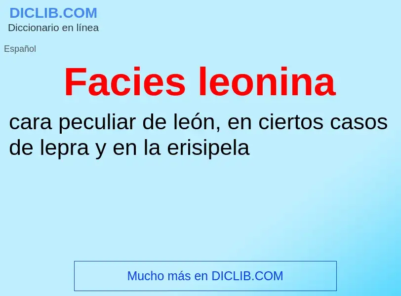 Che cos'è Facies leonina - definizione