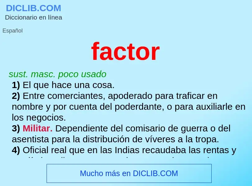 What is factor - definition