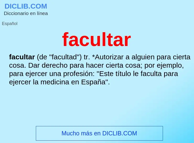 Wat is facultar - definition