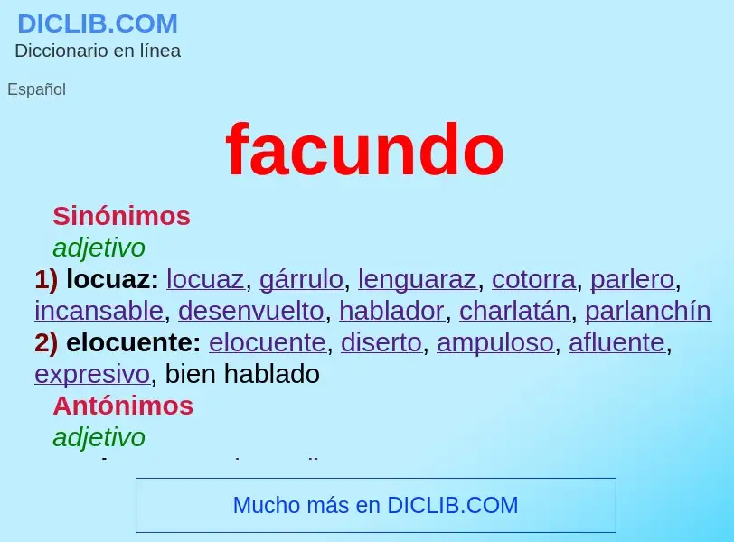 What is facundo - definition