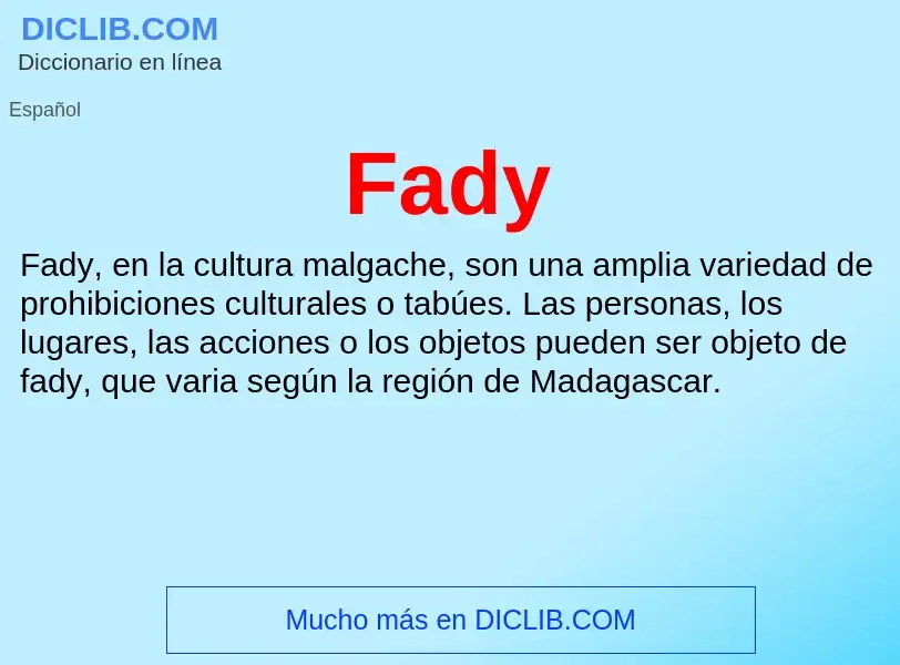 Che cos'è Fady - definizione