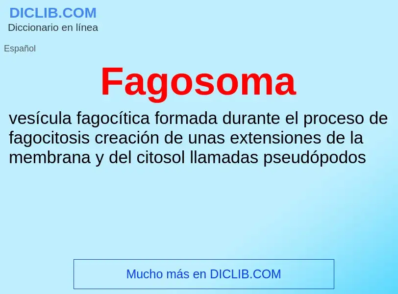 Che cos'è Fagosoma - definizione