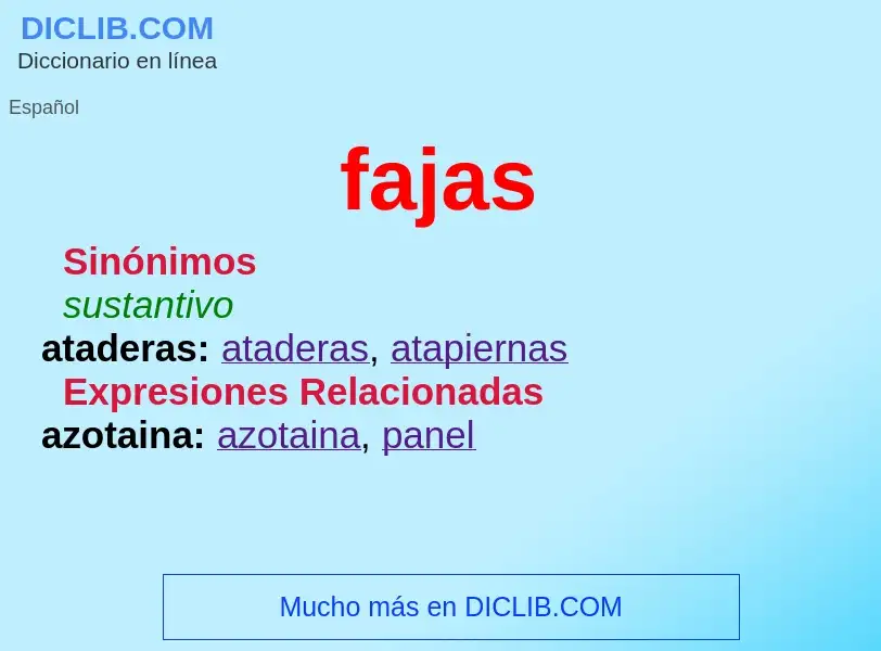 Wat is fajas - definition